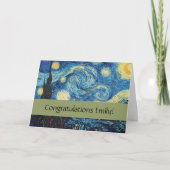 ファンゴッホ星空の夜クラシックの印象派アート カード (正面)