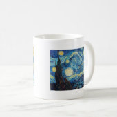 ファンゴッホ星空の夜クラシックの印象派アート コーヒーマグカップ (正面右)