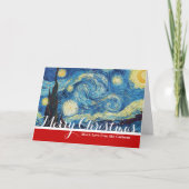 ファンゴッホ星空の夜クラシックの印象派アート シーズンカード (正面)