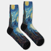 ファンゴッホ星空の夜クラシックの印象派アート ソックス (右)