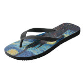 ファンゴッホ星空の夜クラシックの印象派アート ビーチサンダル (アングル)