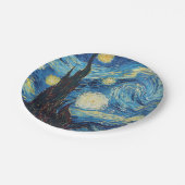 ファンゴッホ星空の夜クラシックの印象派アート ペーパープレート (アングル)