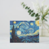 ファンゴッホ星空の夜クラシックの印象派アート ポストカード (スタンド正面)