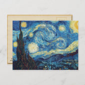 ファンゴッホ星空の夜クラシックの印象派アート ポストカード (正面/裏面)