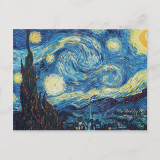 ファンゴッホ星空の夜クラシックの印象派アート ポストカード