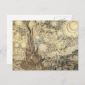 ファンゴッホ星空の夜スケッチ ポストカード (正面/裏面)