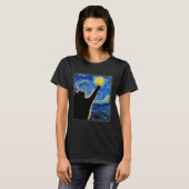 ファンゴッホ星空の夜猫 – Clic Fit Tシャツ (正面フル)