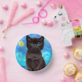 ファンゴッホ星空の夜黒猫 ペーパーボウル (パーティー)