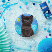 ファンゴッホ星空の夜黒猫 ペーパーボウル (パーティー)