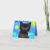 ファンゴッホ星空の夜黒猫 招待状 (裏面)