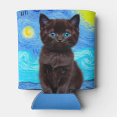 ファンゴッホ星空の夜黒猫 缶クーラー (裏面)