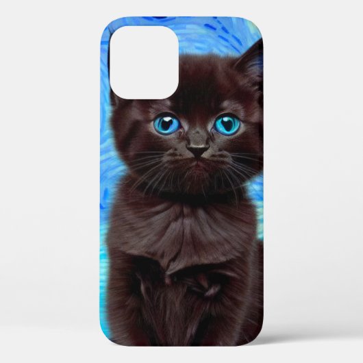 ファンゴッホ星空の夜黒猫 Case-Mate iPhoneケース (裏面)
