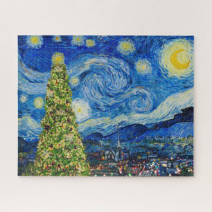 ファンゴッホ星空の夜 – クリスマスツリー ジグソーパズル