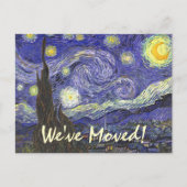 ファンゴッホ星空の夜、住所の変更 案内ポストカード (正面)