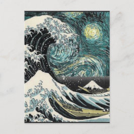 ファンゴッホ星空の夜 – Hokusai 素晴らし The Wave ポストカード