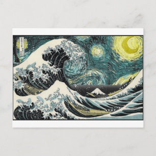 ファンゴッホ星空の夜 – Hokusai 素晴らし The Wave ポストカード