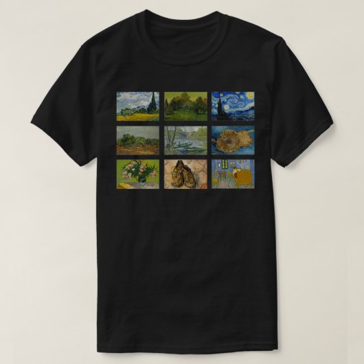 ファンゴッホ有名なヴィンテージクラシックアート絵画スペック Tシャツ (デザイン正面)