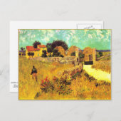 ファンゴッホ有名絵を描な'プロヴァンスのファームハウス ポストカード (正面/裏面)