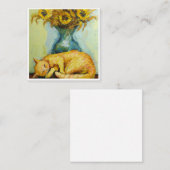 ファンゴッホ猫ひまわり ノートカード (正面/裏面)