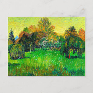 ファンゴッホ絵画有名の詩人の庭 ポストカード