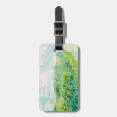 ファンゴッホ緑の小麦畑オーバー。印象主義 ラゲッジタグ (正面縦)