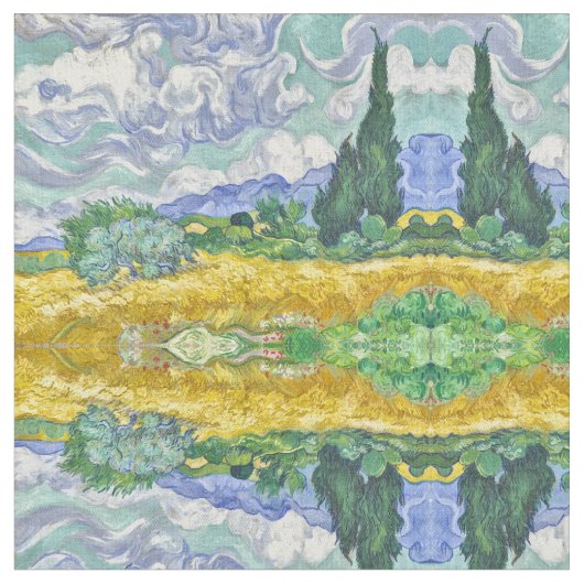 ファンゴッホ織物 ファブリック (クローズアップ)