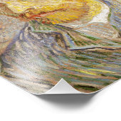 ファンゴッホ自己のポートレートと麦わら帽子プリント フォトプリント            (角)