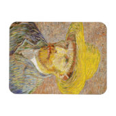 ファンゴッホ自画像と麦わら帽子 マグネット (横)