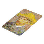 ファンゴッホ自画像と麦わら帽子 マグネット (左側)