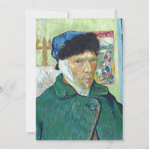 ファンゴッホ自画像の包帯された耳絵画アート カード