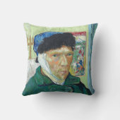 ファンゴッホ自画像の包帯された耳絵画アート クッション (裏面)