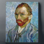 ファンゴッホ自画像 フォトプラーク<br><div class="desc">印象派オランダ画家ファン・ゴッホの自己絵画肖像画の青いトーン</div>