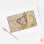 ファンゴッホ自画像（麦藁帽子つき） 長方形シール (封筒)