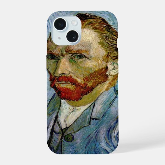 ファンゴッホ自画像 iPhone 15ケース (裏面)