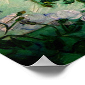 ファンゴッホ花瓶とピンクのバラのポスター ポスター (角)