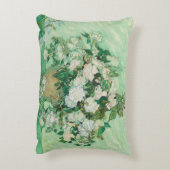 ファンゴッホ花瓶とピンクローズファインアート アクセントクッション (裏面(縦))