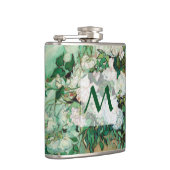 ファンゴッホ花瓶とピンクローズフローラアートモノグラム フラスク (右)