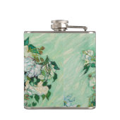 ファンゴッホ花瓶とピンクローズフローラアートモノグラム フラスク (裏面)