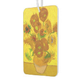 ファンゴッホ花瓶のファインアートの15ひまわり カーエアーフレッシュナー (左)