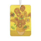 ファンゴッホ花瓶のファインアートの15ひまわり カーエアーフレッシュナー (裏面)