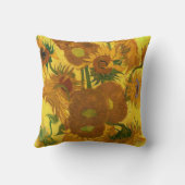 ファンゴッホ花瓶のファインアートの15ひまわり クッション (裏面)