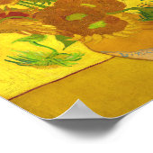 ファンゴッホ花瓶のファインアートの15ひまわり ポスター (角)