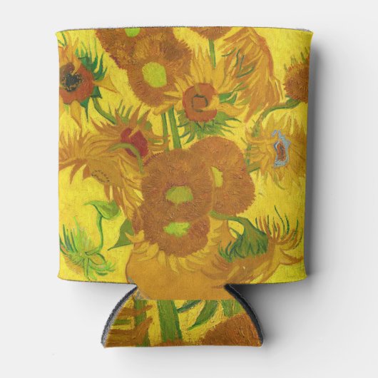 ファンゴッホ花瓶のファインアートの15ひまわり 缶クーラー (正面)