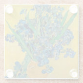 ファンゴッホ花瓶アイリスクラシックズ感圧主義 ガラスコースター (裏面)