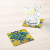 ファンゴッホ花瓶アイリスクラシックズ感圧主義 スクエアペーパーコースター (インサイチュ)