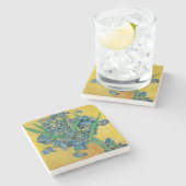 ファンゴッホ花瓶アイリスクラシックズ感圧主義 ストーンコースター (横)