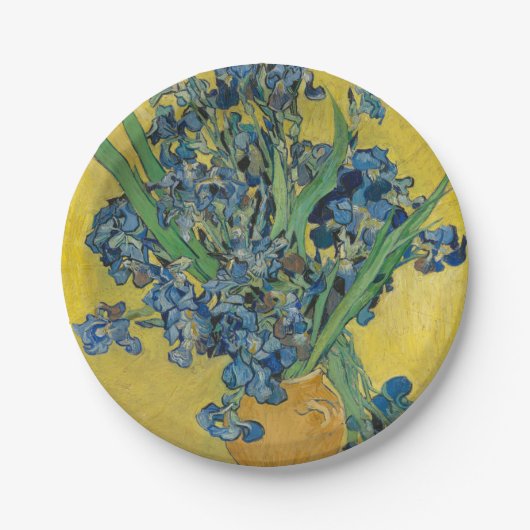 ファンゴッホ花瓶アイリスクラシックズ感圧主義 ペーパープレート (正面)