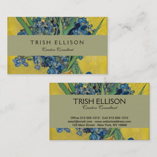 ファンゴッホ花瓶アイリスクラシックズ感圧主義 名刺 (正面/裏面)