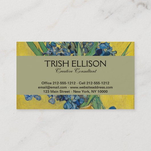 ファンゴッホ花瓶アイリスクラシックズ感圧主義 名刺 (裏面)