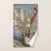 ファンゴッホ花瓶グラジオリとアスター中国のズこうもり バスタオルセット (ハンドタオル)